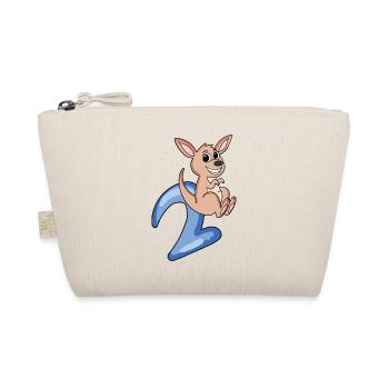 2ème anniversaire motif kangourou - deux ans - Trousse biologique - nature - Devant