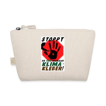 STOPPT die GRÜN-radikalen KLIMA-KLEBER - Bio-Täschchen - Natur - Vorne