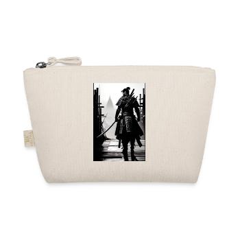 Samurai Schwarz und Weiß Design - Bio-Täschchen - Natur - Vorne
