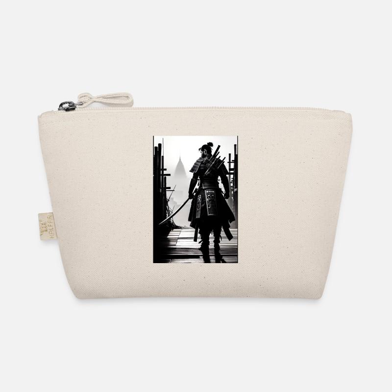 Samurai Black and White Design Organic Pouch