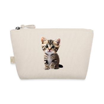 Cute young cat waiting for cuddles - Organic Pouch - nature - Front