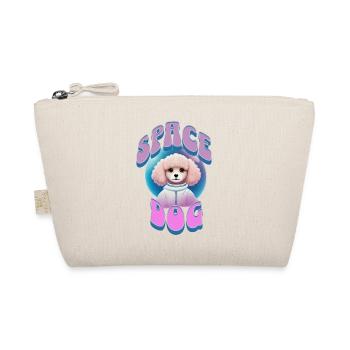 Space dog Poodle retro - Organic Pouch - nature - Front