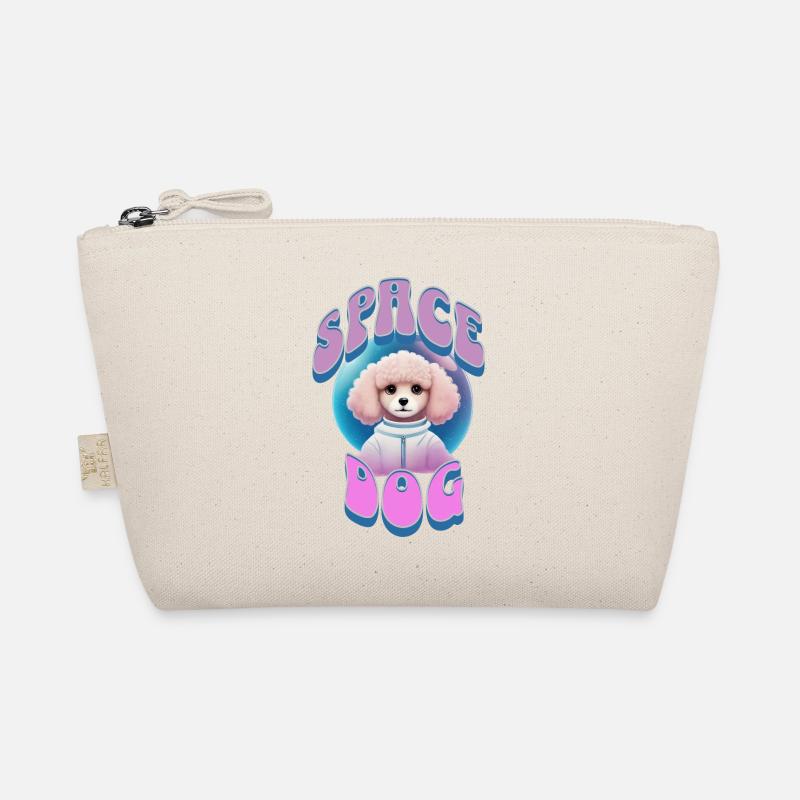 Space dog Poodle retro Organic Pouch