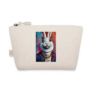Verrückter Hase im urbanen Stil | Mr. Crazy Bunny - Bio-Täschchen - Natur - Vorne