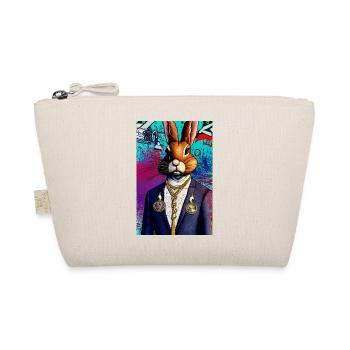 Business Hase, moderner urbaner Stil | Pop-Art - Bio-Täschchen - Natur - Vorne
