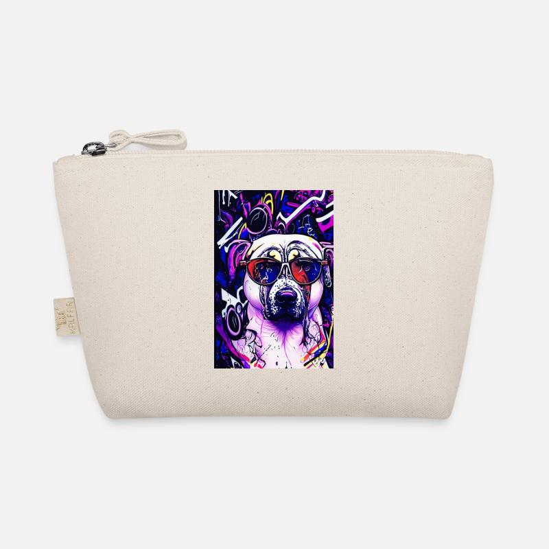 Modern Pop-Art Mops Pug Life Bio-Täschchen