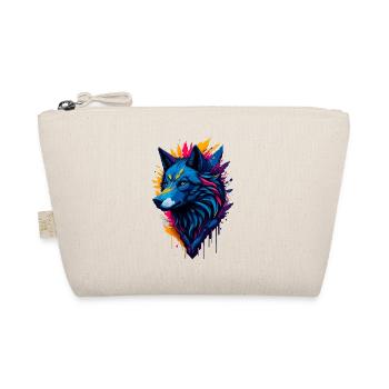 colorful abstract wolf - Organic Pouch - nature - Front