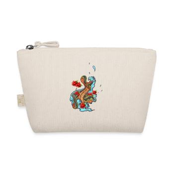Bunte wütende Schlange mit Blumen - Bio-Täschchen - Natur - Vorne
