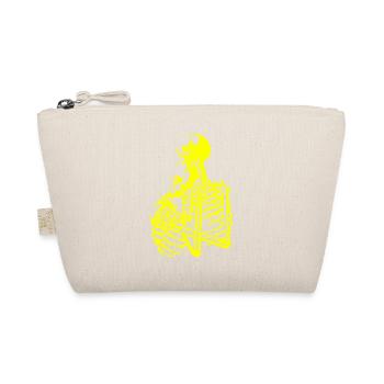 skull skeleton death halloween horror black dead - Organic Pouch - nature - Front