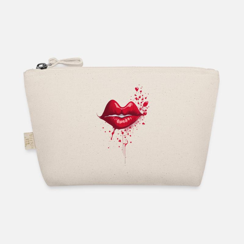 Embrasser les lèvres rouges Splash Trousse biologique