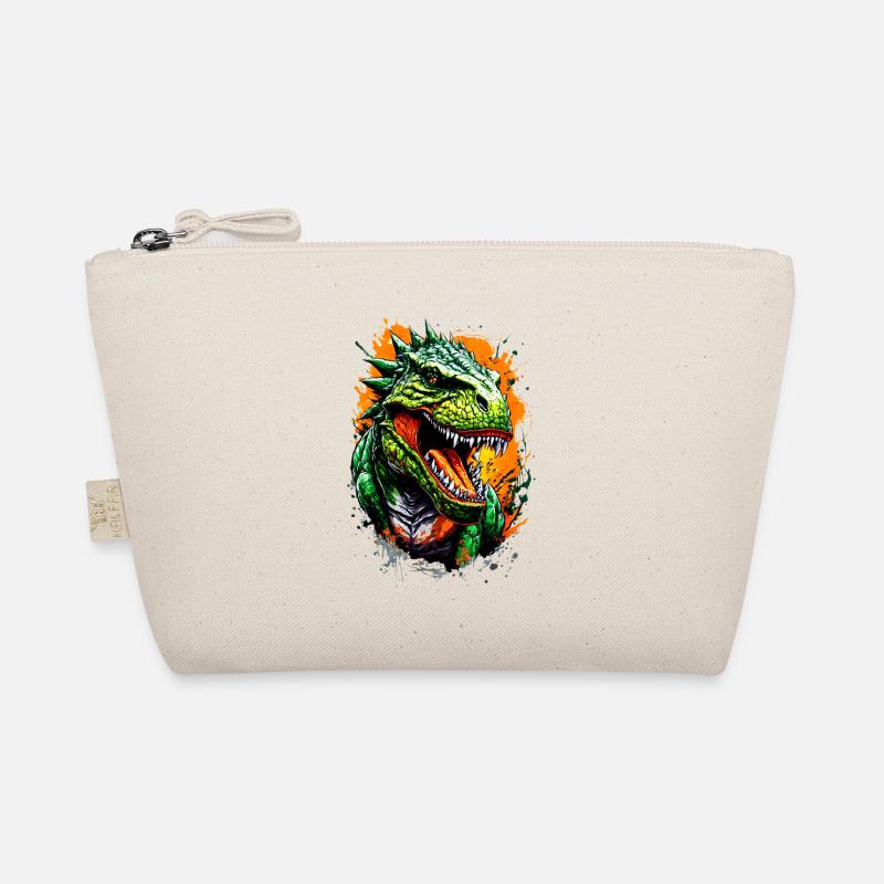 Aggressive dinosaur T Rex Organic Pouch