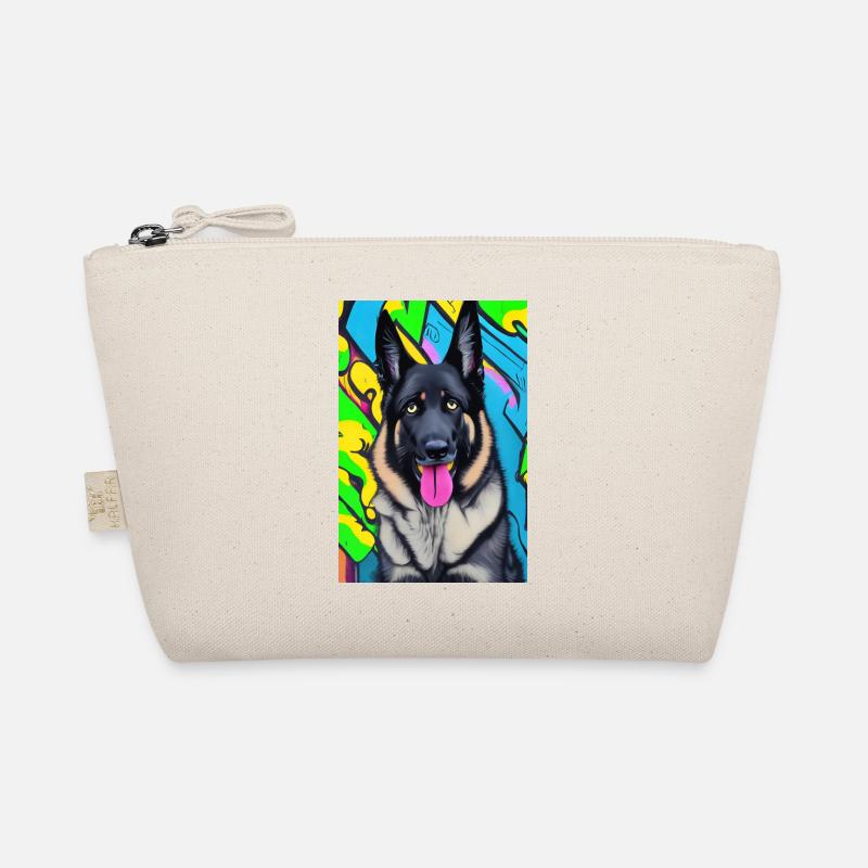 Modernes Pop-Art Print | bunt | German Shepard Bio-Täschchen