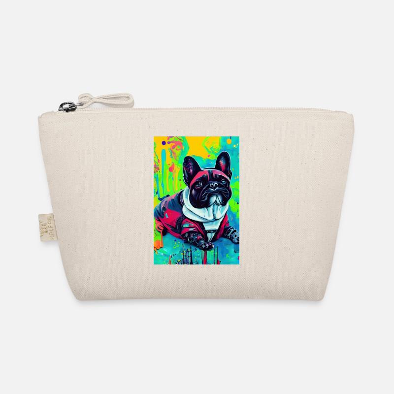 Impression pop art moderne | coloré | Bouledogue français Trousse biologique