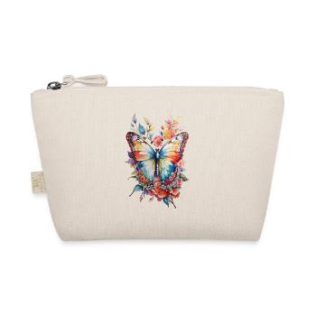 Papillon coloré motif floral - Trousse biologique - nature - Devant
