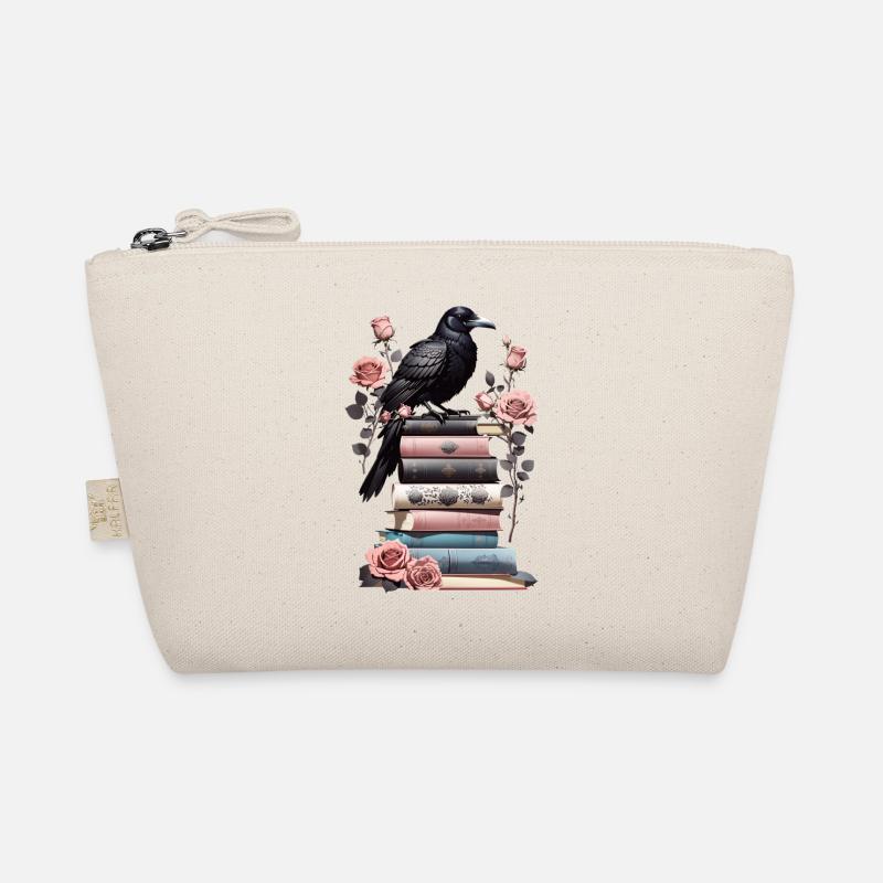 Pile de livres avec corbeau Trousse biologique