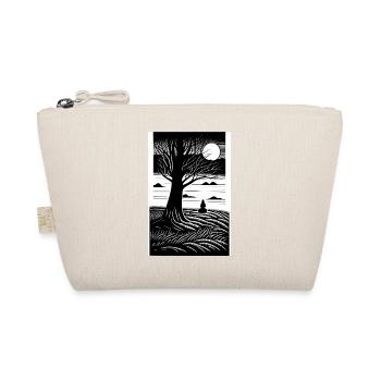 Black & White Full Moon - Organic Pouch - nature - Front