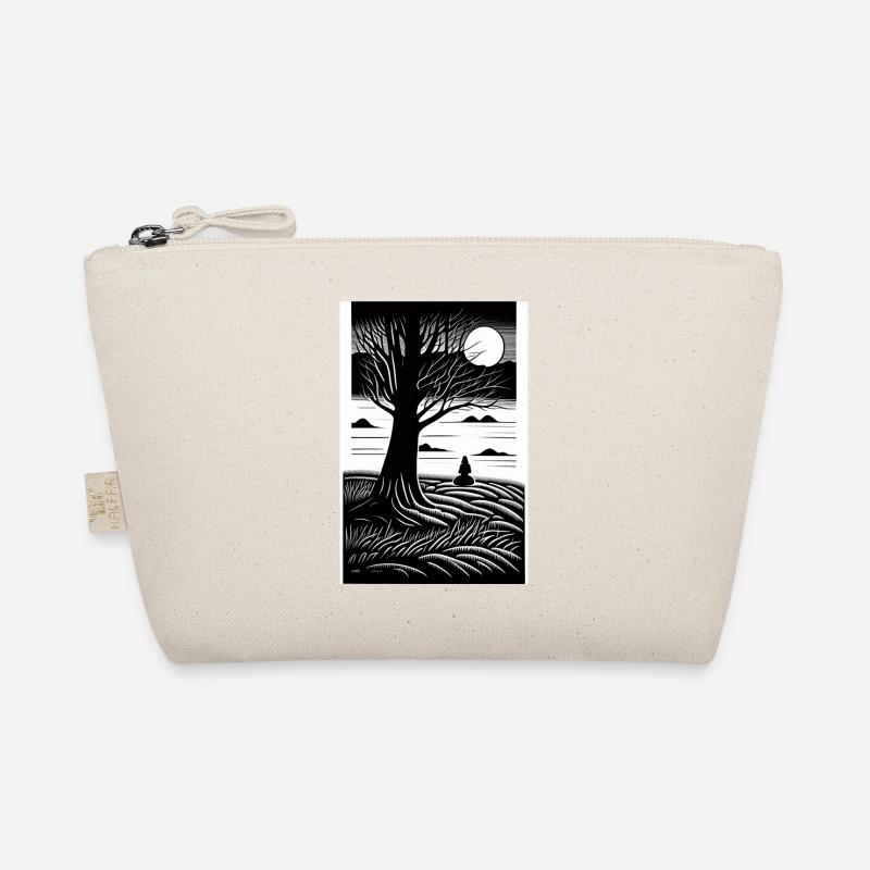 Black & White Full Moon Organic Pouch