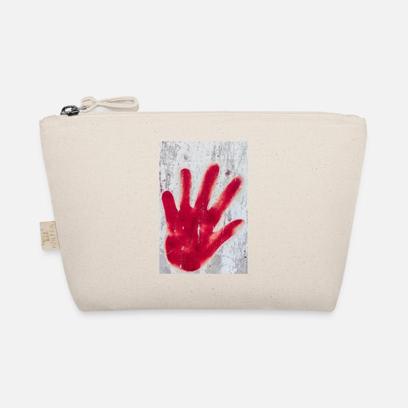 Red hand - Organic Pouch - nature