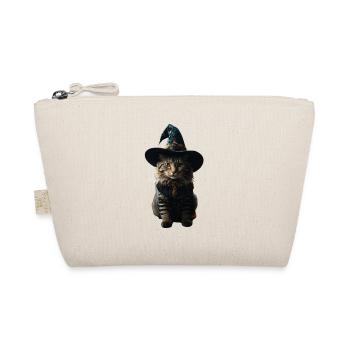Chat sorcière Halloween - Trousse biologique - nature - Devant