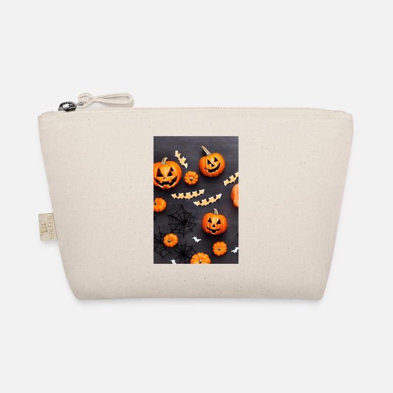 Halloween-Kürbis - Bio-Täschchen - Natur