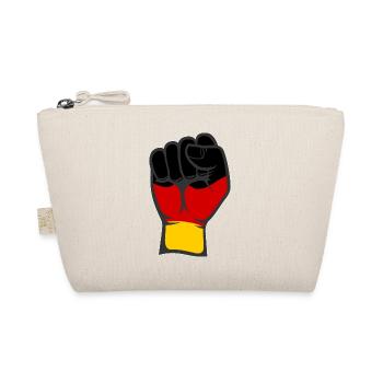 Germany Flag Fist Hand Symbol - Organic Pouch - nature - Front