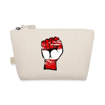 Austria Flag Fist Hand Used Symbol - Organic Pouch - nature - Front