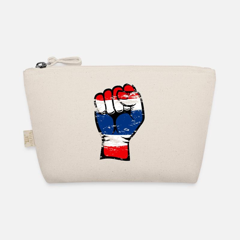 Icône de main de poing du drapeau de la Thaïlande utilisée Trousse biologique