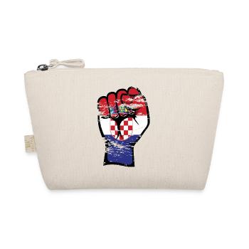 Croatia Flag Fist Hand Used Symbol - Organic Pouch - nature - Front