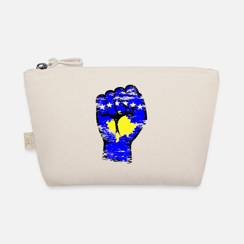 Kosovo Flagge Faust Hand Symbol used Bio-Täschchen