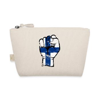 Finland flag fist hand icon used - Organic Pouch - nature - Front