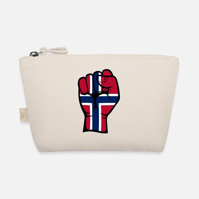 Drapeau de la Norvège Symbole de la main du poing Trousse biologique