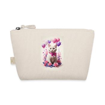 beautiful blsmco cat with pink roses - Organic Pouch - nature - Front