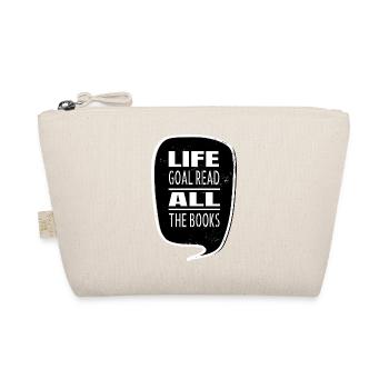 Book Nerd I Love Books Frequent Readers Quote - Organic Pouch - nature - Front