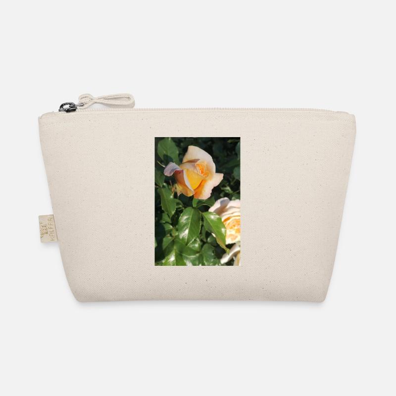 Delicate yellow-light orange rose bud Organic Pouch