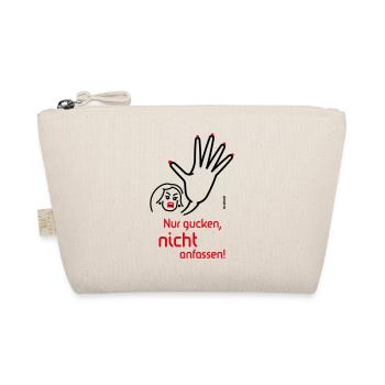 Nur Gucken, Nicht Anfassen! (Angry / 2C) - Bio-Täschchen - Natur - Vorne