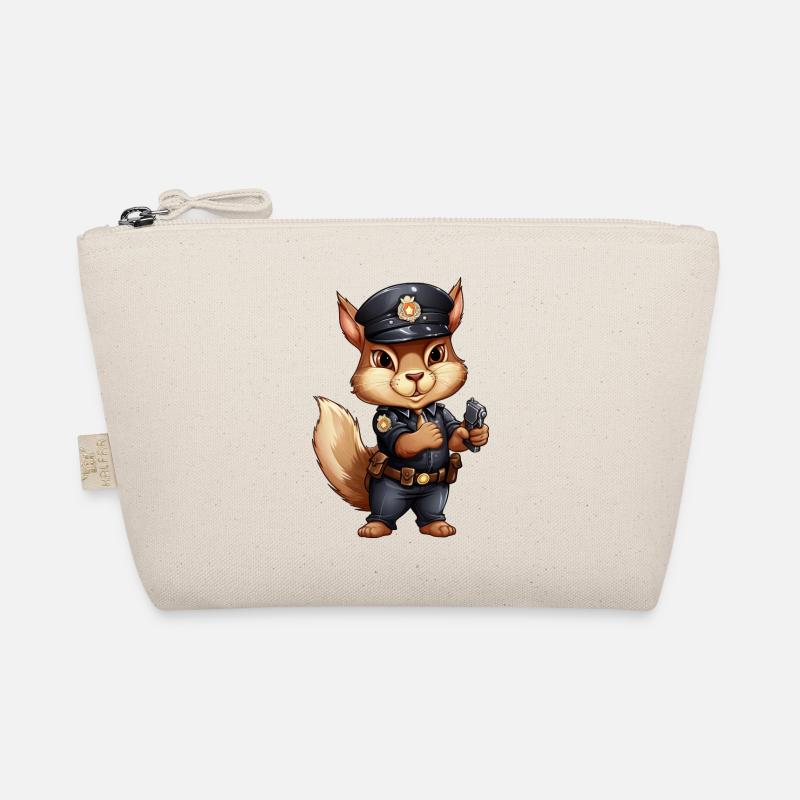 Squirrel Policeman Organic Pouch