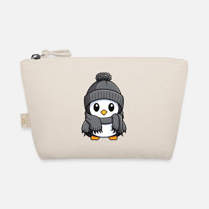 Pinguin Winter Comic Bio-Täschchen