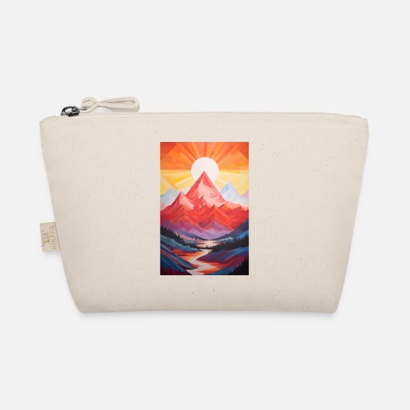 Mountain Landscape with Sunset Organic Pouch