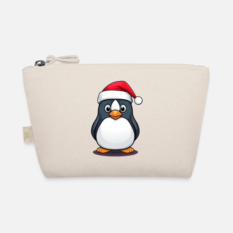 Weihnachtsmann Pinguin Bio-Täschchen
