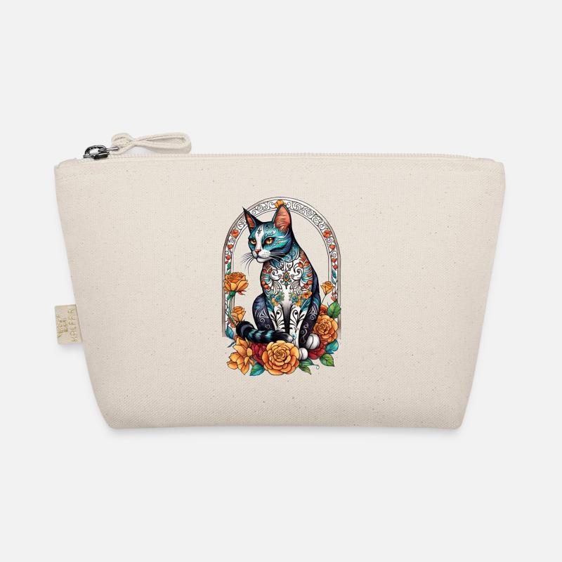 Katze Mexiko - Dia de los Muertos Bio-Täschchen