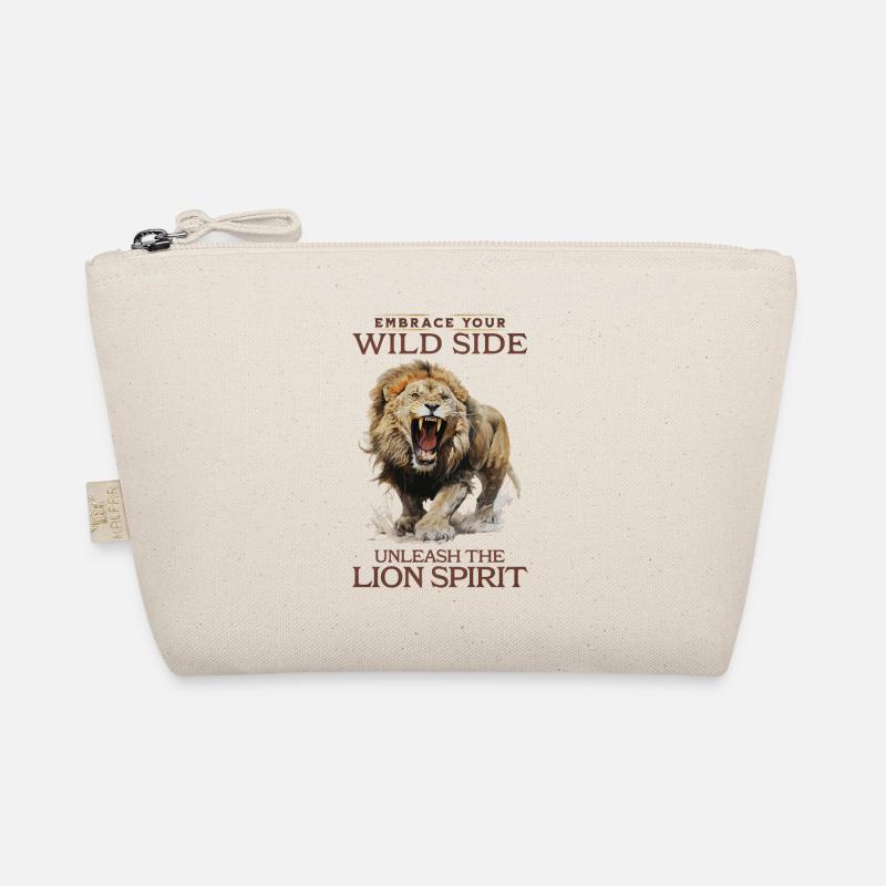 lion, lion head, strong, wild, pride, brave, royal, Organic Pouch