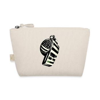 Number 9 | Whistle American Football USA Flag - Organic Pouch - nature - Front