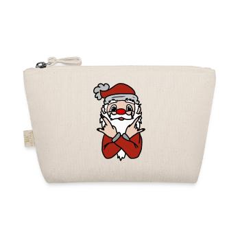 Santa Pose: Fingerzeichen Spaß - Bio-Täschchen - Natur - Vorne
