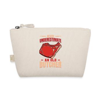 Never underestimate an old butcher - Organic Pouch - nature - Front