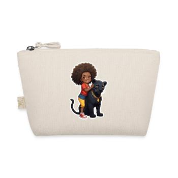 Enfants avec une panthère noire - Trousse biologique - nature - Devant