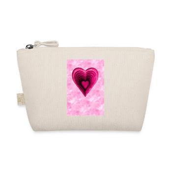 Pink Heart - Organic Pouch - nature - Front