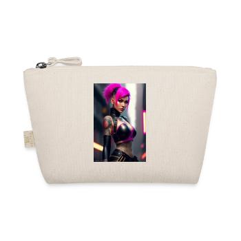 Cyberpunk Girl - Organic Pouch - nature - Front