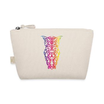 Hibou tribal arc en ciel - Trousse biologique - nature - Devant