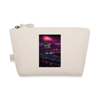 Köln, Köln bei Nacht, neon, Lichter, skyline - Bio-Täschchen - Natur - Vorne