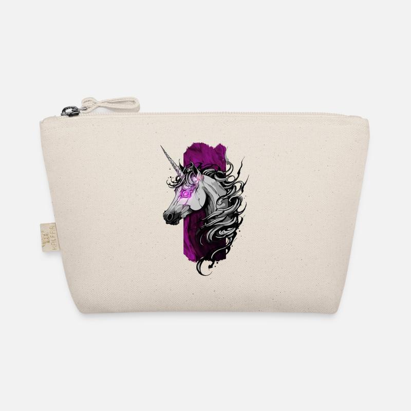 Enchanted Radiance: Unicorn with Pink Glowing Organic Pouch